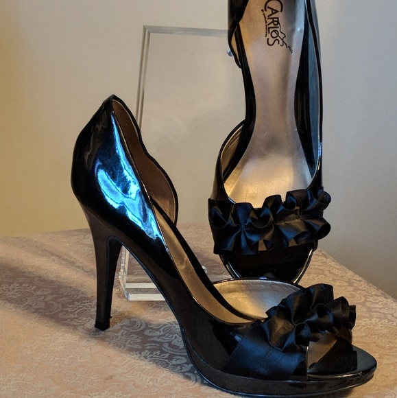 Carlos Santana Shoes - Carlos Santana black shoes open toed